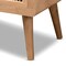 Baxton Studio Alina Mid-Century Oak Finished Wood and Rattan 4-Drawer Accent Chest 162-10553 - alternate 5